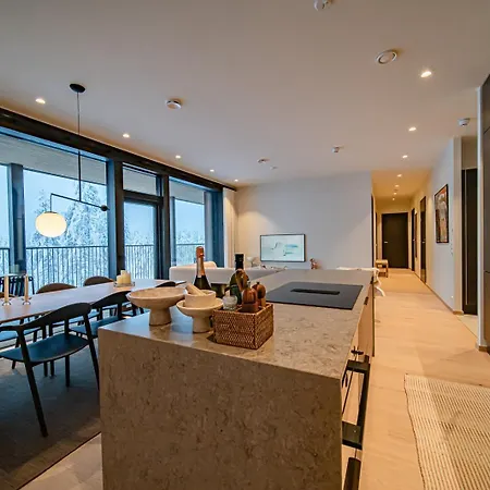 아파트 Fjaellen Aurora Luxe Ski-in Ski-out By Aavalevi *