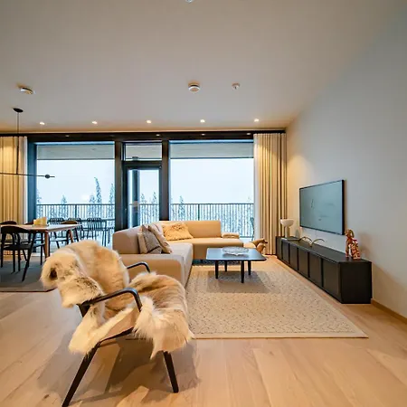 아파트 Fjaellen Aurora Luxe Ski-in Ski-out By Aavalevi *