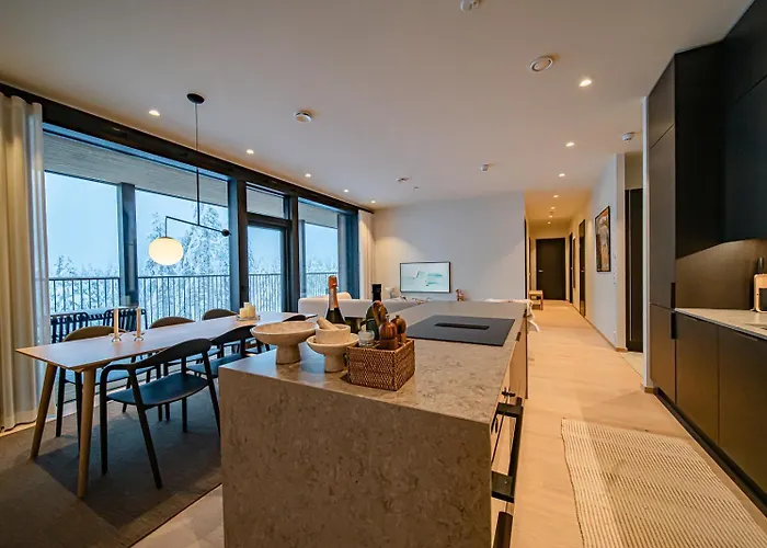 아파트 Fjaellen Aurora Luxe Ski-in Ski-out By Aavalevi *