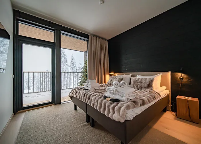 아파트 Fjaellen Aurora Luxe Ski-in Ski-out By Aavalevi 레비