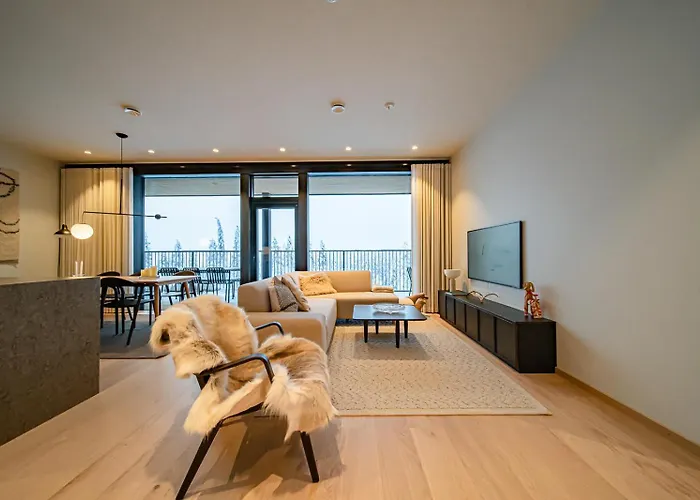 아파트 Fjaellen Aurora Luxe Ski-in Ski-out By Aavalevi *