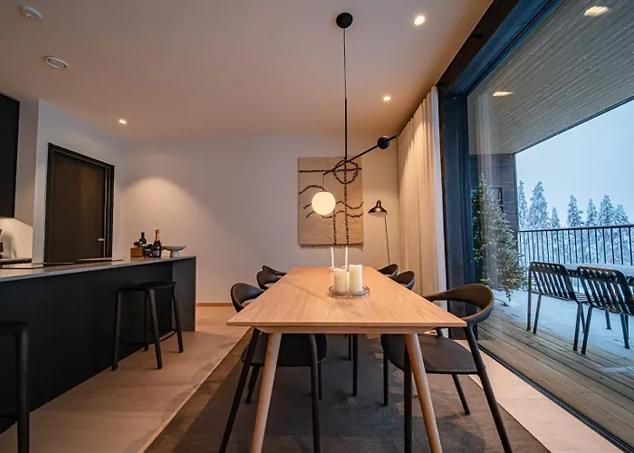 아파트 Fjaellen Aurora Luxe Ski-in Ski-out By Aavalevi 레비